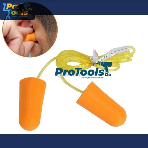 سدادات أذن برتقالية اللون لإلغاء الضوضاء مع خيط بيطرو